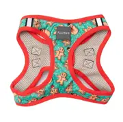 Cookies for Santa Christmas XX-Small Step-In Dog Harness by FuzzYard - 34 to 36cm Neck & 39 to 41cm Chest