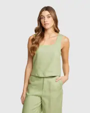 Gaia Linen Crop Top
