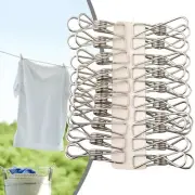 Clothes Pegs Hanging Pins Clips Laundry Metal Clamps Auxiliary Accessaries