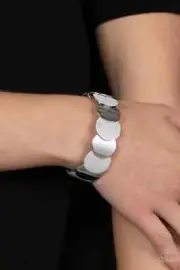 Paparazzi Jewelry Accessories - Vintage - Demurely Disco - Silver Bracelet
