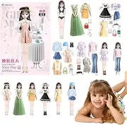 Dress up Dolls,Magnetic Dolls Dress up Toy | Portable Princess Dress up Paper Doll Easy to Grip Present for Children Girls 4-7 Years Old