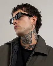 [Le Specs] Le Specs Men's Dynamite Polarized Sunglasses in Black/Khaki Mono One Size Black/Khaki Mono