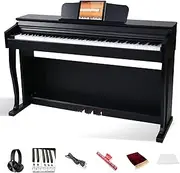 Maestro Mdp600B 88-Key Weighted Hammer Action Digital Piano W/Sliding Lid & Bluetooth (Black) - Bench Sold Separately