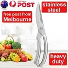 Heavy Duty Kitchen Scissors Stainless Steel Ultra Sharp Chicken Fish Bone BBQ AU