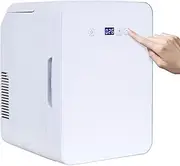 Advwin Mini Portable Fridge, 12L Compact Refrigerator for Skincare, Face Mask, Personal Cooler, Includes 12V and 220V AC Cords, Desktop Small Fridge for Home Office Dorm Travel, White