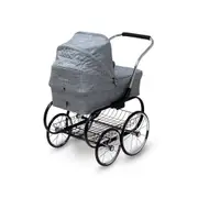 Valco Baby Royale Dolls Pram/Stroller Kids 3y+ Pretend Role Play Toys Grey Marle