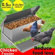 5KG Auto Automatic Chicken Feeder Galvanized Auto Coop Poultry Chook Treadle