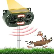 [Zurligi] 2025 Solar Ultrasonic Animal Repeller, Upgraded Cat Repellent Outdoor with Motion Detection, Raccoon, Mouse, Fox, Deer, Bird. for Chicken Coop, Farm,and Yard (1)