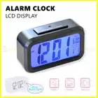 LCD Alarm Clock Digital Display Time Desk Bedroom Blue Back Light Date Temp