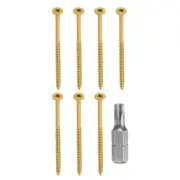 25pcs Deck Screws #10 x 4" Torx Exterior Wood Screws with T25 Drive Bit