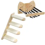 Kitten Jumping Ladder Playing Scratching Platform Wall Mount for Hang Nap Be