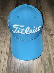 NWT Titleist Golf Tour Breezer Rope Hat Pro V1 One Size Turquoise White