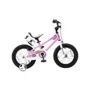 RoyalBaby 14'' BMX Freestyle Boys Girls Kids Bicycle Training Wheels Water Bottle & Bell 14 inch Pink