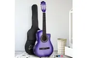 Alpha 34 Inch Classical Guitar Wooden Body Nylon String Beginner Kids Gift Purple
