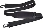 [Lyvixora] Adjustable Padded Shoulder Strap - Non-Slip Breathable Replacement Strap, Metal Swivel Hooks for Laptop Bags, Messenger Bags, Duffel Bags, Toolboxes & Suitcases (63" Black)