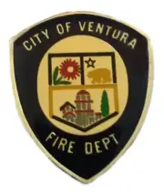 Fire Pins Ventura Fire Department Patch PIN Vintage Historic Lapel Fire PIN