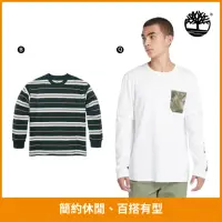 在飛比找momo購物網優惠-【Timberland】男長T 中性款長袖T恤/襯衫外套(多