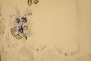 Floral blue tablecloth FRANCO DAMASK,72x108 oblong OFF WHITE/CREAM/napkins[10I]