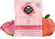 HASK Colour Care Deep Conditioner Treatment with Rose Oil + Peach for all hair types, colour safe, gluten-free, sulfate-free, paraben-free - 1 50mL Packette