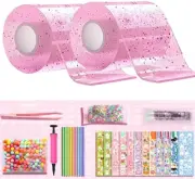 Nano Bubble Tape Kit,2 Roll Nano Tape Bubble,Double Sided Tape Elastic Nano Tape