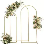 Metal Wedding Arch Backdrop Stand Set of 3 Gold Wedding Arbor Backdrop Stand
