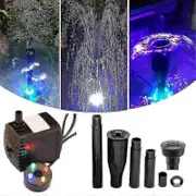 Electric Water Feature Pump 600l/h With 4 Led For Outdoor Garden Fish Pond - Small Fountain EU Plug