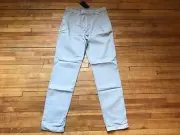 ALEXANDER MCQUEEN McQ GREY CASUAL COTTON PATCH SIGNATURE LOGO KHAKI PANTS 46 30