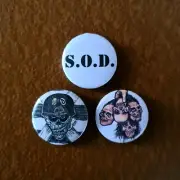 S.O.D. Badge Set / Stormtroopers of Death / Hardcore Punk / Thrash Metal