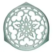 Le Creuset Enameled Cast Iron Deluxe Round Trivet, 9" Sage