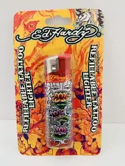 Ed Hardy Refillable Tattoo Lighter *Colorful Water Lillies*