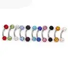Stainless Steel Disco Eyebrow Piercing Labret Lip Barbell Piercing Women Jewelry