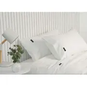Sheraton Luxury 1000TC Cotton Double Bed Fitted Sheet Set w/ Pillowcases White