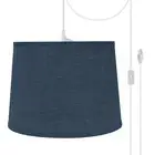 Aspen Creative Corporation 1-Light White Plug-in Swag Pendant with Washing Blue