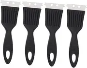 FONDOTIN 4pcs BBQ Grill Brush Set Dish Brush Scraper for Grill Rack Cleaning BBQ Accessories Tool