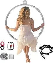 Stainless Steel Lyra Hoop for Adult, Standard Acrobatic Fitness Aerial Hoop Set, Heavy Duty Gym Home Yoga Ring Hoop for Dance Weight Loss