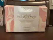 Yoga Block Stretch Aid Gym Pilates Excercise Fitness Workout Pink Marbled NEW!