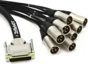 JUMPERZ JDB25-XLRM-5 8-channel DB25 to XLR Male Pro Studio Snake - 5'