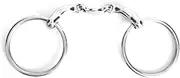 JOROBURO Horse Snaffle Bit, All Purpose Ring Snaffle Bit Durable Stainless Steel Horse Bit, All Purpose Ring Horse Tool Accessories Broken Mouth with Curved Link for Horse(L 68.5x42.5x156cm)