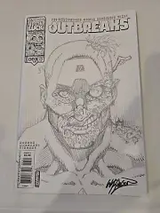 Outbreaks #3 Blank Cover CAP Original Art & Signed Will Roberson Speach Comics