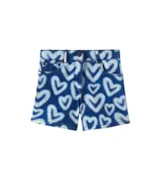 [Stella McCartney Kids] Stella McCartney Kids Printed denim shorts Y 3 blue