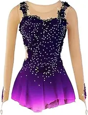 [Zagitova] Ice Skating Dresses for Girls Long Sleeve Dance Uniform Gradient Women's Gymnastics Leotards