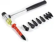 MCNVNEFSAW Car PDR Dent Ding Hammer Tap Down Kit Knock Down Tool Set Removal Repair Paintless Dent Remover Work Hail Body Auto Dent Fi H5V1 Sheet Metal Tools