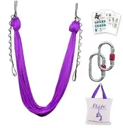 Aerial Silk Yoga Hammock & Swing for yoga Inversion,Strength purple 2