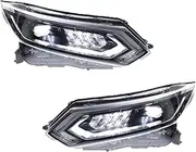 2PC Compatible For Nissan Qashqai Headlights 2018-2020 DRL Day Running Light LED Bi Xenon Bulb Fog Lights Car Accessory Dualis Head Lamp