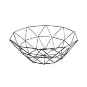 2Pcs Kitchen Container Bowl Metal Wire Basket Drain Rack Fruit Vegetable Storage Holder Snack Tray Table