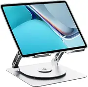 Laptop Stand for Desk,360 Degree Rotatable Desktop Multi-Angle Computer Holder with Cooling Fan | Portable Notebook Metal Mount for Work