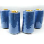 Perial Co 4 Cones of Polyester Threads for Sewing Quilting Serger Ocean Blue