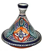 Moroccan Serving Tagine Handmade Ceramic Tajine Dish 8 inches Rainbow Colors