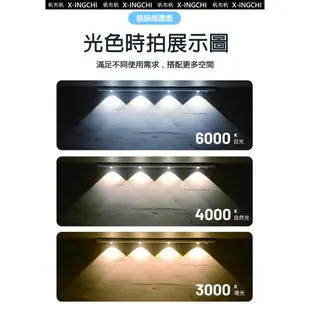 6000K 白光 磁吸式 貓眼神燈 銀色智能感應燈 40公分 (附USB充電線) X0587