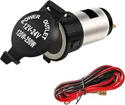Ohleats Car Cigarette Lighter Socket, 12V Waterproof Auto Cigarette Lighter Adapter with Extension Cable, Vehicle Lighter Power Outlet Socket Replacement, Car Accessories for Truck SUV